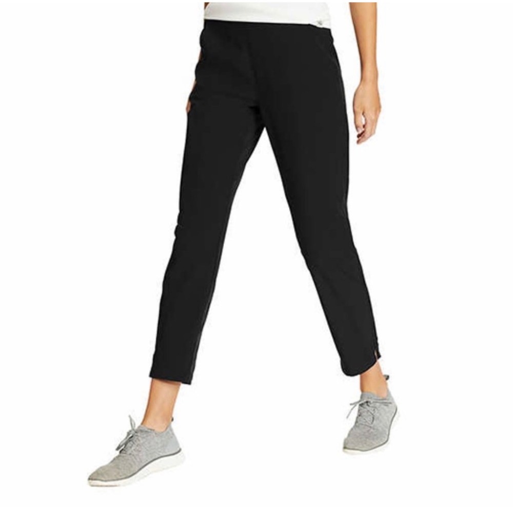 Eddie Bauer Ladies Traveler Pant Bundle Black Green Size L 2 Pair Set 1669563